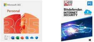 Microsoft 365 Personal | 12-Month Subscription, 1 person | Premium Office apps - now with Copilot | 1TB OneDrive cloud storage | PC/Mac Download Bitdefender Internet Security 2024 - 1PC / 1 Year - Download