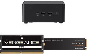 ASUS NUC 14 Pro RNUC14RVHU70000U Tall Barebone Kit (mini PC)with Intel 14th Gen Core Ultra 7 155H,  Triple Storage Design, Thunderbolt™ 4, Wi-Fi 6E & Bluetooth 5.3 - Memory and Storage Sold Separately CORSAIR Vengeance 32GB 262-Pin DDR5 SO-