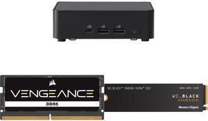 ASUS NUC 14 Pro RNUC14RVKU70000UI slim Barebone kit (mini PC)with Intel 14th Gen Core Ultra 7 155H, Dual Storage Design, Thunderbolt™ 4, Wi-Fi 6E & Bluetooth 5.3 - Memory and Storage Sold Separately CORSAIR Vengeance 32GB 262-Pin DDR5 SO-DI
