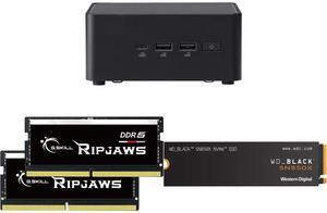 ASUS NUC 14 Pro RNUC14RVHU50000UI Tall Barebone Kit w/ Intel 14th Gen Core Ultra 5 125H (NPU Support) Triple storage Design, Thunderbolt™ 4,Wi-Fi 6E & Bluetooth 5.3-Memory and Storage Sold Separately G.SKILL Ripjaws SO-DIMM 32GB (2 x 16GB)