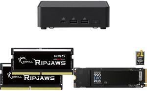 ASUS NUC 14 Pro Intel Core Ultra 5 125H RNUC14RVKU50000UI (NPU Support) Slim PC Barebone W/ 2x DDR5 SO-Dimm Slots, US cord, Single Unit - Memory and Storage Sold Separately G.SKILL Ripjaws SO-DIMM 32GB (2 x 16GB) 262-Pin DDR5 SO-DIMM DDR5 5