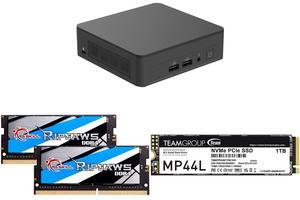 ASUS NUC 13 PRO RNUC13ANKI30000UI Black Barebone Slim Kit (with Intel® Core™ i3-1315U , Single Unit - Memory and Storage Sold Separately ) G.SKILL Ripjaws Series 32GB (2 x 16GB) 260-Pin DDR4 SO-DIMM DDR4 3200 (PC4 25600) Laptop Memory Model
