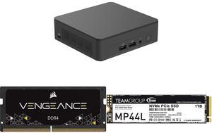 ASUS NUC 13 PRO RNUC13ANKI30000UI Black Barebone Slim Kit (with Intel® Core™ i3-1315U , Single Unit - Memory and Storage Sold Separately ) CORSAIR Vengeance 16GB 260-Pin DDR4 SO-DIMM DDR4 3200 (PC4 25600) Laptop Memory Model CMSX16GX4M1A320
