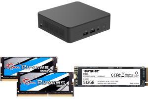 ASUS NUC 13 PRO RNUC13ANKI30000UI Black Barebone Slim Kit (with Intel® Core™ i3-1315U , Single Unit - Memory and Storage Sold Separately ) G.SKILL Ripjaws Series 32GB (2 x 16GB) 260-Pin DDR4 SO-DIMM DDR4 3200 (PC4 25600) Laptop Memory Model