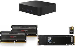 Mini-PC Memory SSD Combo -  ASUS RNUC14MNK970000U Bundle with  Mushkin Enhanced MRA5S480FFFD16GX2  and SAMSUNG MZ-V9S1T0B/AM