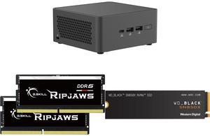 Mini-PC Memory SSD Combo -  ASUS RNUC15CRHC50000U Bundle with  G.SKILL F5-5600S4040A16GX2-RS  and SanDisk WDS100T2X0E