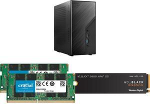 Asrock DeskMini B760 Series Black Mini PC Barebone System,Supports 14th, 13th & 12th Gen Intel ,Multi Video Output, 155 x 155 x 80 mm (1.92L) Crucial 32GB (2 x 16GB) 260-Pin DDR4 SO-DIMM DDR4 3200 (PC4 25600) Laptop Memory Model CT2K16G4SFR