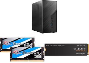 Asrock DeskMini B760 Series Black Mini PC Barebone System,Supports 14th, 13th & 12th Gen Intel ,Multi Video Output, 155 x 155 x 80 mm (1.92L) G.SKILL Ripjaws Series 32GB (2 x 16GB) 260-Pin DDR4 SO-DIMM DDR4 3200 (PC4 25600) Laptop Memory Mo