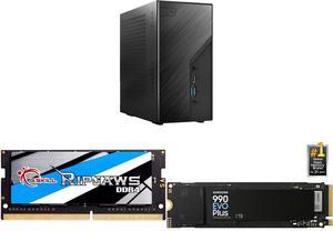 Asrock DeskMini B760 Series Black Mini PC Barebone System,Supports 14th, 13th & 12th Gen Intel ,Multi Video Output, 155 x 155 x 80 mm (1.92L) G.SKILL Ripjaws Series 16GB 260-Pin DDR4 SO-DIMM DDR4 3200 (PC4 25600) Laptop Memory Model F4-3200