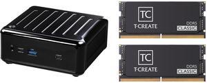 ASRock Industrial NUC BOX-1360P/D5 Barebone Systems - Mini-PC (13th Gen Intel CPU DDR5 4800, support Quad-Display, USB4) Team T-CREATE CLASSIC 32GB (2 x 16GB) 262-Pin DDR5 SO-DIMM DDR5 5600 (PC5 44800) Laptop Memory Model CTCCD532G5600HC46A