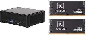 ASRock Industrial NUCS BOX-155H Slim Type Fanned Barebone Team T-CREATE CLASSIC 32GB (2 x 16GB) 262-Pin DDR5 SO-DIMM DDR5 5600 (PC5 44800) Laptop Memory Model CTCCD532G5600HC46ADC-S01