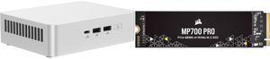 ASUS NUC 15 Pro+ Barebone Mini PC with Intel Series 2 Core Ultra 9 285H, 2x DDR5 SO-Dimm Slots, Dual Storage Design, Thunderbolt™ 4, Wi-Fi 7, Aluminum Chassis  - Memory and Storage Sold Separately CORSAIR MP700 PRO 2TB PCIe Gen5 x4 NVMe 2.0