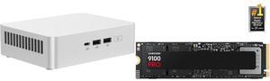 ASUS NUC 15 Pro+ Barebone Mini PC with Intel Series 2 Core Ultra 9 285H, 2x DDR5 SO-Dimm Slots, Dual Storage Design, Thunderbolt™ 4, Wi-Fi 7, Aluminum Chassis  - Memory and Storage Sold Separately SAMSUNG SSD 9100 PRO 4TB, PCIe 5.0x4 M.2 22