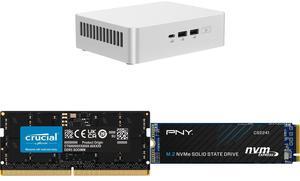 ASUS NUC 15 Pro+ Barebone Mini PC with Intel Series 2 Core Ultra 9 285H, 2x DDR5 SO-Dimm Slots, Dual Storage Design, Thunderbolt™ 4, Wi-Fi 7, Aluminum Chassis  - Memory and Storage Sold Separately Crucial DDR5 Classic 48GB 262-Pin DDR5 SO-D