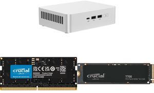 ASUS NUC 15 Pro+ Barebone Mini PC with Intel Series 2 Core Ultra 9 285H, 2x DDR5 SO-Dimm Slots, Dual Storage Design, Thunderbolt™ 4, Wi-Fi 7, Aluminum Chassis  - Memory and Storage Sold Separately Crucial DDR5 Classic 48GB 262-Pin DDR5 SO-D