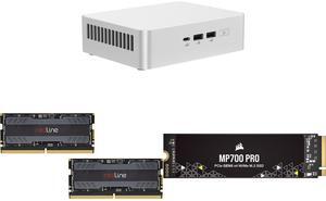 ASUS NUC 15 Pro+ Barebone Mini PC with Intel Series 2 Core Ultra 9 285H, 2x DDR5 SO-Dimm Slots, Dual Storage Design, Thunderbolt™ 4, Wi-Fi 7, Aluminum Chassis  - Memory and Storage Sold Separately Mushkin Enhanced Redline 96GB (2 x 48GB) 26