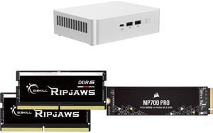 ASUS NUC 15 Pro+ Barebone Mini PC with Intel Series 2 Core Ultra 9 285H, 2x DDR5 SO-Dimm Slots, Dual Storage Design, Thunderbolt™ 4, Wi-Fi 7, Aluminum Chassis  - Memory and Storage Sold Separately G.SKILL Ripjaws SO-DIMM 96GB (2 x 48GB) 262