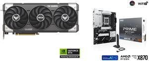 GPU Motherboard Combo -  ASUS TUF-RTX5060TI-O8G-GAMING Bundle with  ASUS PRIME X870-P WIFI