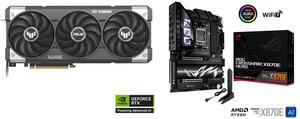 GPU Motherboard Combo -  ASUS TUF-RTX5060TI-O8G-GAMING Bundle with  ASUS ROG CROSSHAIR X870E HERO