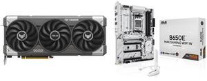 GPU Motherboard Combo -  ASUS TUF-RTX5060-O8G-GAMING Bundle with  ASUS B650E MAX GAMING WIFI White