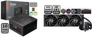 PCCOOLER CPS YN1000 Fully Modular Power Supply, 80 PLUS Gold 1000W PSU, 12V-2x6 Cable, ATX 3.1 & PCIe 5.1 Ready, 105°C Rated Japanese Capacitors, ECO Mode, 135mm FDB Fan, 10 Years Warranty PCCOOLER CPS DS360 AIO CPU Liquid Cooler, 360mm Rad