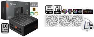 PCCOOLER CPS YN1000 Fully Modular Power Supply, 80 PLUS Gold 1000W PSU, 12V-2x6 Cable, ATX 3.1 & PCIe 5.1 Ready, 105°C Rated Japanese Capacitors, ECO Mode, 135mm FDB Fan, 10 Years Warranty PCCOOLER CPS DS360 AIO CPU Liquid Cooler, 360mm Rad