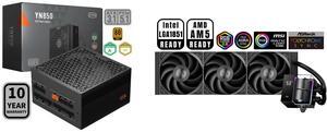 PCCOOLER CPS YN850 Fully Modular Power Supply, 80 PLUS Gold 850W PSU, 12V-2x6 Cable,  ATX 3.1 & PCIe 5.1 Ready, 105°C Rated Japanese Capacitors, ECO Mode, 135mm FDB Fan, 10 Years Warranty PCCOOLER CPS DS360 AIO CPU Liquid Cooler, 360mm Radi