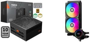PCCOOLER CPS YN850 Fully Modular Power Supply, 80 PLUS Gold 850W PSU, 12V-2x6 Cable,  ATX 3.1 & PCIe 5.1 Ready, 105°C Rated Japanese Capacitors, ECO Mode, 135mm FDB Fan, 10 Years Warranty PCCOOLER CPS DA240 ARGB AIO CPU Liquid Cooler, 240mm