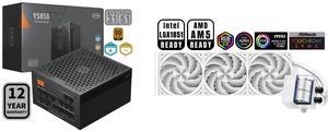 PCCOOLER CPS YS850 Fully Modular Power Supply, 80 PLUS Gold 850W PSU, 12V-2x6 Cable,  ATX 3.1 & PCIe 5.1 Ready, 105°C Rated Japanese Capacitors, ECO Mode, 135mm FDB Fan, 12 Years Warranty PCCOOLER CPS DS360 AIO CPU Liquid Cooler, 360mm Radi