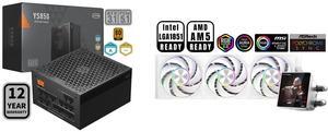 PCCOOLER CPS YS850 Fully Modular Power Supply, 80 PLUS Gold 850W PSU, 12V-2x6 Cable,  ATX 3.1 & PCIe 5.1 Ready, 105°C Rated Japanese Capacitors, ECO Mode, 135mm FDB Fan, 12 Years Warranty PCCOOLER CPS DT360 ARGB Display AIO CPU Liquid Coole