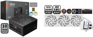 PCCOOLER CPS YN750 Fully Modular Power Supply, 80 PLUS Gold 750W PSU, 12V-2x6 Cable ATX 3.1 & PCIe 5.1 Ready, 105°C Rated Japanese Capacitors, ECO Mode, 135mm FDB Fan, 10 Years Warranty PCCOOLER CPS DS360 AIO CPU Liquid Cooler, 360mm Radiat