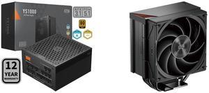 PCCOOLER CPS YS1000 Fully Modular Power Supply, 80 PLUS Gold 1000W PSU, 12V-2x6 Cable, ATX 3.1 & PCIe 5.1 Ready, 105°C Rated Japanese Capacitors, ECO Mode, 135mm FDB Fan, 12 Years Warranty PCCOOLER CPS RZ500 BK CPU Air Cooler, 5 Direct Cont