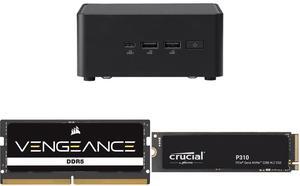 Mini-PC Memory SSD Combo -  ASUS RNUC14RVHU70000UI Bundle with  Corsair CMSX32GX5M1A5600C48  and Crucial CT1000P310SSD8