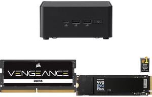 Mini-PC Memory SSD Combo -  ASUS RNUC14RVHU50000UI Bundle with  Corsair CMSX32GX5M1A5600C48  and SAMSUNG MZ-V9S1T0B/AM