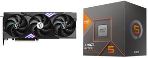 GPU CPU Combo -  MSI RTX 5060 Ti 8G GAMING TRIO OC Bundle with  AMD 100-100001237BOX