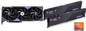 GPU Memory Combo -  MSI RTX 5060 8G GAMING TRIO OC Bundle with  G.SKILL F5-6000J3636F16GX2-FX5