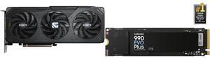 GPU SSD Combo -  GIGABYTE GV-R9060XTGAMING OC-8GD Bundle with  SAMSUNG MZ-V9S1T0B/AM