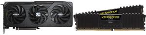 GPU Memory Combo -  GIGABYTE GV-R9060XTGAMING OC-8GD Bundle with  Corsair CMK32GX4M2E3200C16