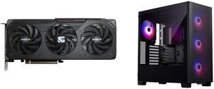 GPU Computer Case Combo -  GIGABYTE GV-R9060XTGAMING OC-8GD Bundle with  Phanteks PH-XT523P1_DBK01