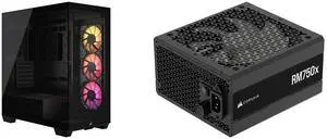 Computer Case PSU Combo -  Corsair CC-9011278-WW Bundle with  Corsair CP-9020285-NA