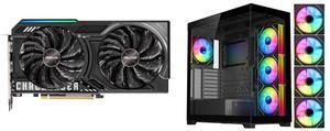 GPU Computer Case Combo -  ASRock RX9060XT CL 8GO Bundle with  DIYPC Vanguard-F2-BK