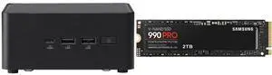 ASUS NUC 14 Pro RNUC14RVHU70000U Tall Barebone Kit (mini PC)with Intel 14th Gen Core Ultra 7 155H,  Triple Storage Design, Thunderbolt™ 4, Wi-Fi 6E & Bluetooth 5.3 - Memory and Storage Sold Separately SAMSUNG 990 PRO 2TB SSD, PCIe Gen4 M.2