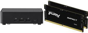 ASUS NUC 14 Pro RNUC14RVKU70000UI slim Barebone kit (mini PC)with Intel 14th Gen Core Ultra 7 155H, Dual Storage Design, Thunderbolt™ 4, Wi-Fi 6E & Bluetooth 5.3 - Memory and Storage Sold Separately Kingston FURY Impact 32GB (2 x 16GB) 262-