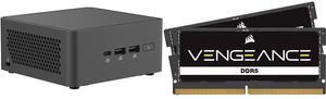ASUS NUC 15 Pro RNUC15CRHC50000U Black Barebone System w/ Intel Ultra 5 210H CPU, 2x DDR5 SO-Dimm Slots, WiFi 7,US cord, Single Unit - Memory and Storage Sold Separately CORSAIR Vengeance 96GB (2 x 48GB) 262-Pin DDR5 SO-DIMM DDR5 4800 (PC4