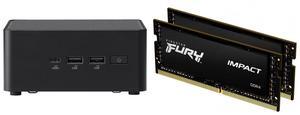ASUS NUC 14 Pro RNUC14RVHU50000UI Tall Barebone Kit w/ Intel 14th Gen Core Ultra 5 125H (NPU Support) Triple storage Design, Thunderbolt™ 4,Wi-Fi 6E & Bluetooth 5.3-Memory and Storage Sold Separately Kingston FURY Impact 32GB (2 x 16GB) 262