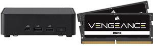 ASUS NUC 14 Pro Intel Core Ultra 5 125H RNUC14RVKU50000UI (NPU Support) Slim PC Barebone W/ 2x DDR5 SO-Dimm Slots, US cord, Single Unit - Memory and Storage Sold Separately CORSAIR Vengeance 96GB (2 x 48GB) 262-Pin DDR5 SO-DIMM DDR5 4800 (P
