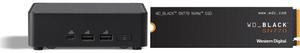 ASUS NUC 14 Pro RNUC14RVKI30000UI Slim Barebone Kit (mini PC)with Intel 14th Gen Core 3 100U, Dual Storage Design, Thunderbolt™ 4, Wi-Fi 6E & Bluetooth 5.3 - Memory and Storage Sold Separately Western Digital WD_BLACK 1TB SN770 NVMe Interna