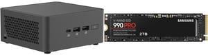 ASUS NUC 15 Pro RNUC15CRHC50000U Black Barebone System w/ Intel Ultra 5 210H CPU, 2x DDR5 SO-Dimm Slots, WiFi 7,US cord, Single Unit - Memory and Storage Sold Separately SAMSUNG 990 PRO 2TB SSD, PCIe Gen4 M.2 2280, Seq. Read Speeds Up-to 7,