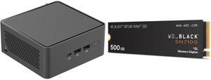 ASUS NUC 15 Pro Tall Barebone Kit Mini PC with Intel Series 2 Core 7 240H, 2x DDR5 SO-Dimm Slots, Dual Storage Design, Thunderbolt™ 4, Wi-Fi 7,  Blue tooth 5.4 - Memory and Storage Sold Separately WD_BLACK SN7100 M.2 2280 500GB PCI-Express