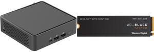 ASUS NUC 15 Pro Slim Barebone Kit Mini PC with Intel Series 2 Core 5 210H, 2x DDR5 SO-Dimm Slots, Dual Storage Design, Thunderbolt™ 4, Wi-Fi 7, Blue tooth 5.4 - Memory and Storage Sold Separately Western Digital WD_BLACK 1TB SN770 NVMe Int ASUS NUC 15 Pro Slim Barebone Kit Mini PC with Intel Series 2 Core 5 210H, 2x DDR5 SO-Dimm Slots, Dual Storage Design, Thunderbolt™ 4, Wi-Fi 7, Blue tooth 5.4 - Memory and Storage Sold Separately Western Digital WD_BLACK 1TB SN770 NVMe Int